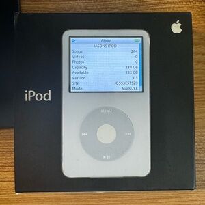 iPod Video 5.5 Gen 256gb White (SD Card + New Battery)